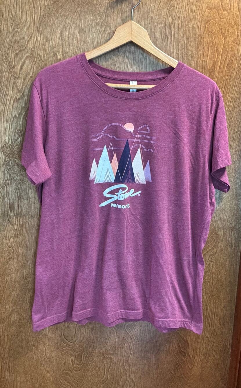 Stowe, Vermont souvenir t-shirt manufactured by Ouray Sportswear sz XL